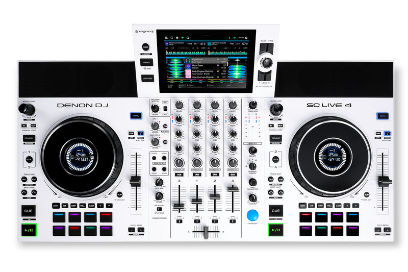 Denon DJ SC LIVE 4 Professional Standalone DJ Controller (White)