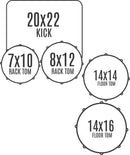 DDrum DIOS Maple 5 Piece Shell Pack (Satin Black)