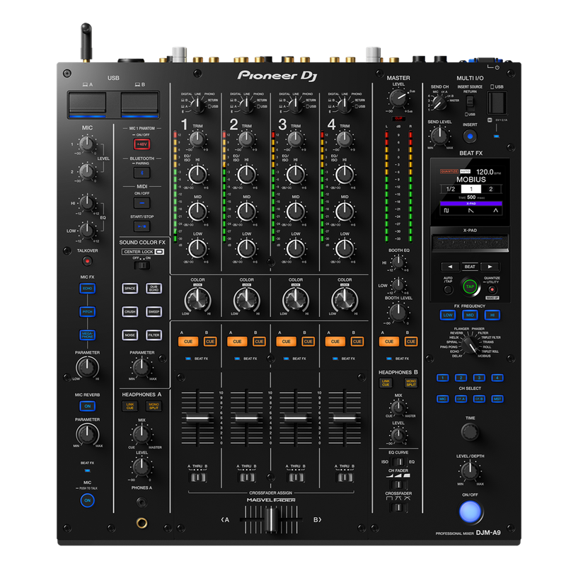 Pioneer DJ DJM-A9 4-Channel Digital Pro-DJ Mixer with Bluetooth (Black)
