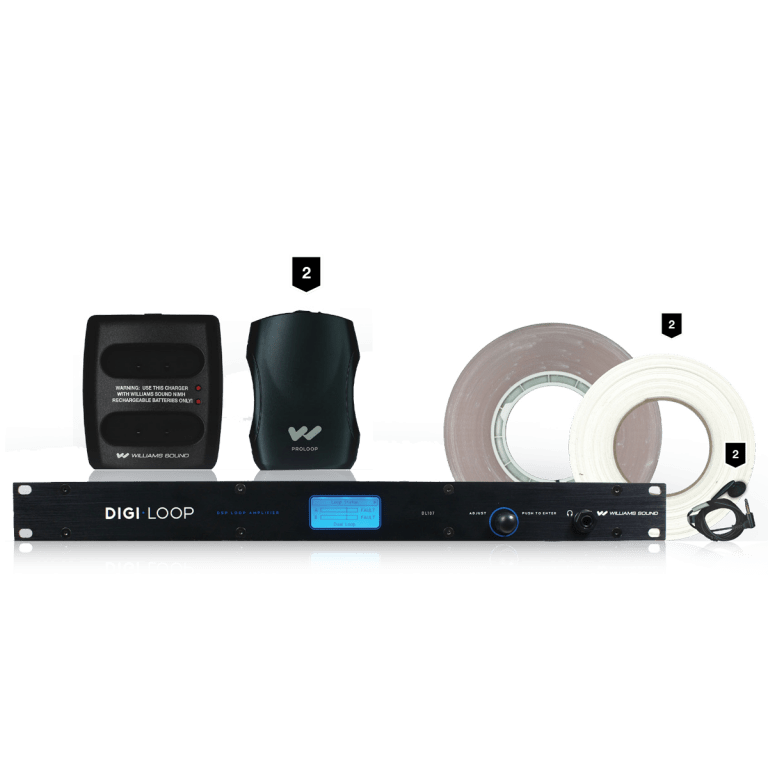 Williams AV DL107 SYS D Digi-Loop Medium Area, Single Channel Hearing Loop Dante System