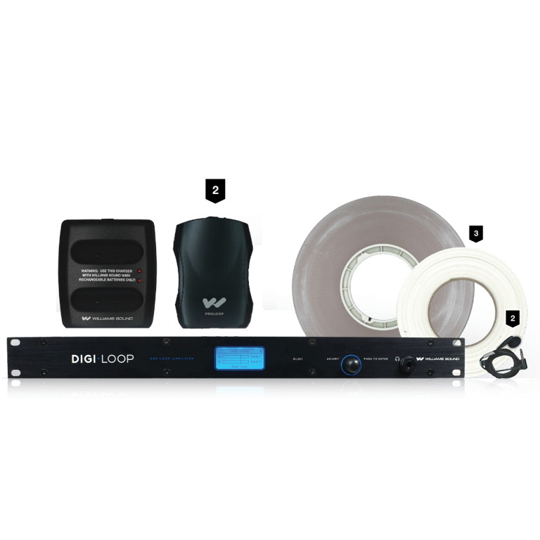 Williams AV DL207 SYS D Digi-Loop Medium Area, Dual Channel Hearing Loop Dante System