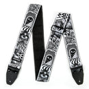 Dunlop ILD04 I Love Dust Strap (Skull Black & White)