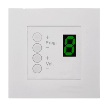 Audac DW3018/W Wall Panel Controller 8 Zone For 45 x 45 Standard (White)