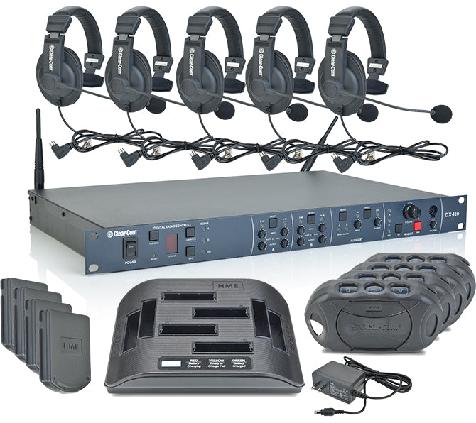 Clear-Com CZ-DX410-4UP 2.4GHz Wireless Intercom System (4-User)