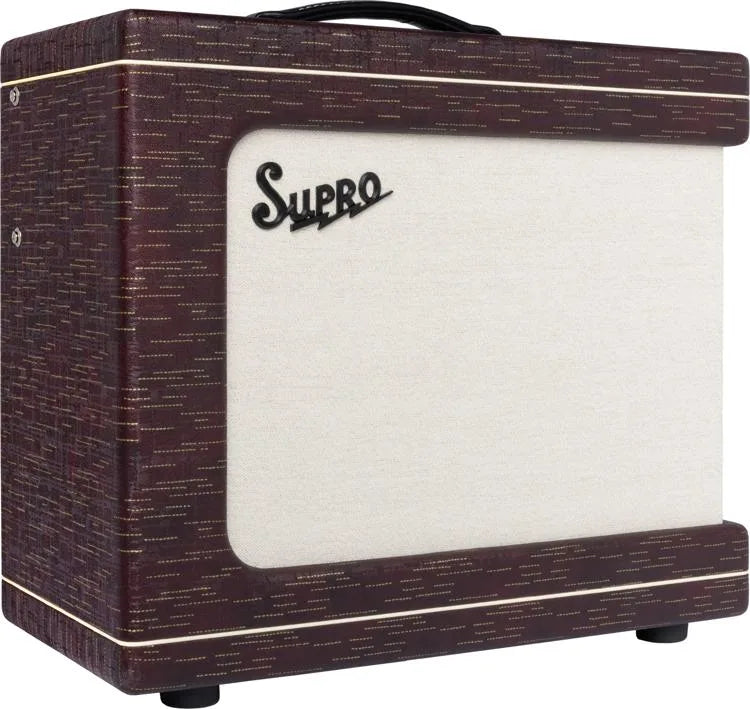 Supro 1620RCBUR Delegate Custom 1 x 12-inch 25-watt Tube Combo Amplifier (Burgundy)