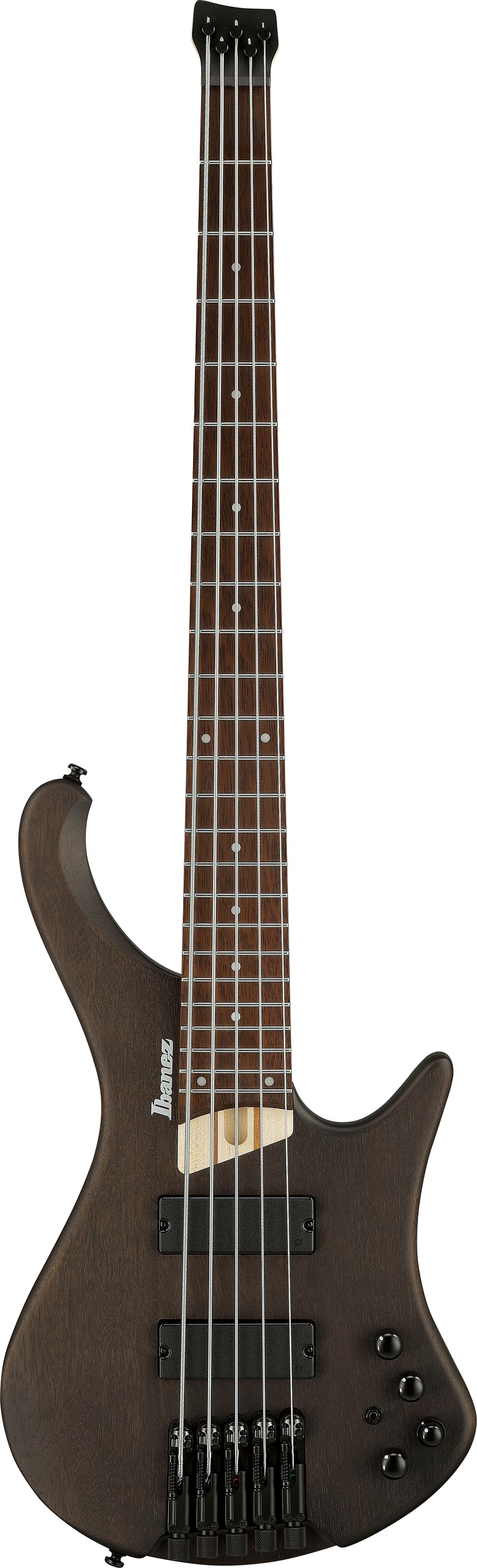 Ibanez EHB605WNF EHB Ergonomic 5 String Headless Electric Bass Guitar (Walnut Flat)