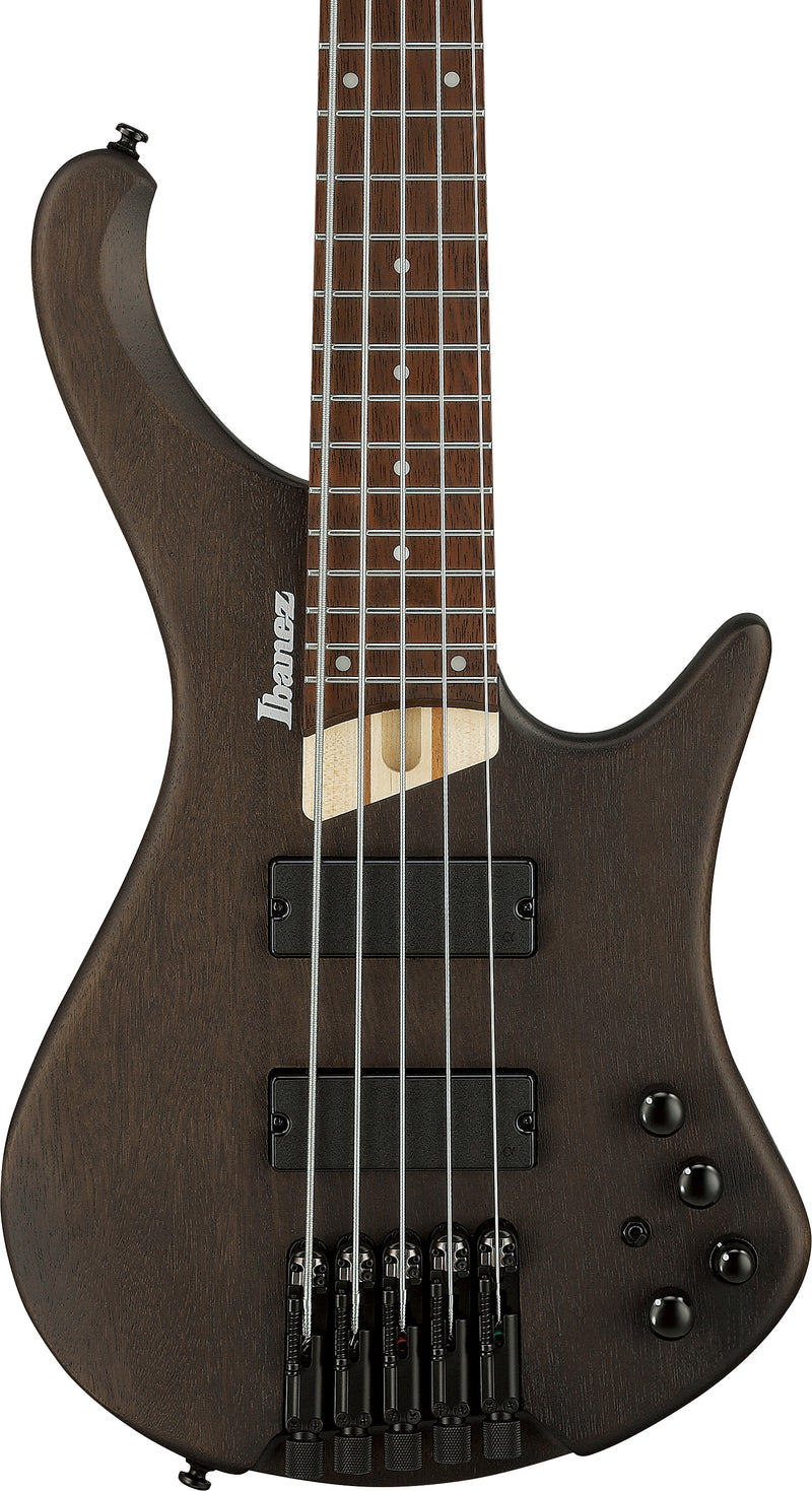 Ibanez EHB605WNF EHB Ergonomic 5 String Headless Electric Bass Guitar (Walnut Flat)