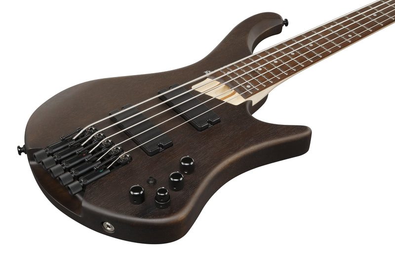 Ibanez EHB605WNF EHB Ergonomic 5 String Headless Electric Bass Guitar (Walnut Flat)