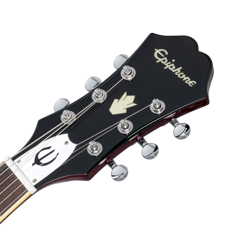 Epiphone EONGRD Noel Gallagher Riviera Guitare électrique à corps creux avec étui (rouge vin foncé)