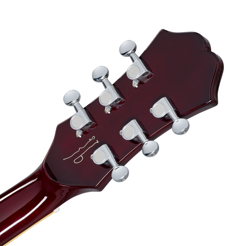 Epiphone EONGRD Noel Gallagher Riviera Guitare électrique à corps creux avec étui (rouge vin foncé)