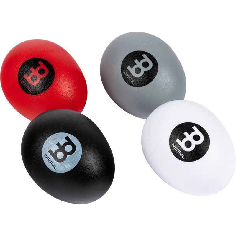 Meinl ES-SET Egg Shaker Set 4 Piece (White Gray Black And Red)
