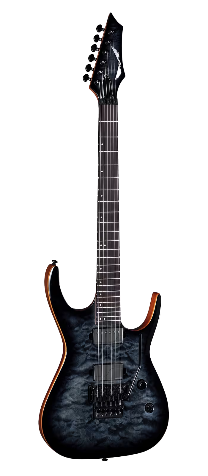 Dean Guitars EXILE SELECT Floyd Neck-Thru Archtop GTBB Electric Guitar (Trans Black Burst)