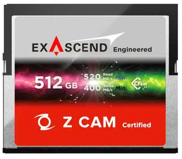 Exascend EXSZ3X512GB ZCAM CFast Memory Card - 512GB