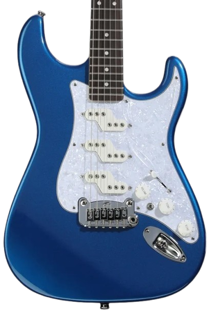 G&L COM-MBM-RW Fullerton Deluxe Comache with Rosewood Fretboard Electric Guitar (Midnight Blue Metallic)