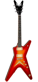 Dean Guitars USA PATENTS PENDING ML Flame Top Electric Guitar (Trans Cherry Sunburst)