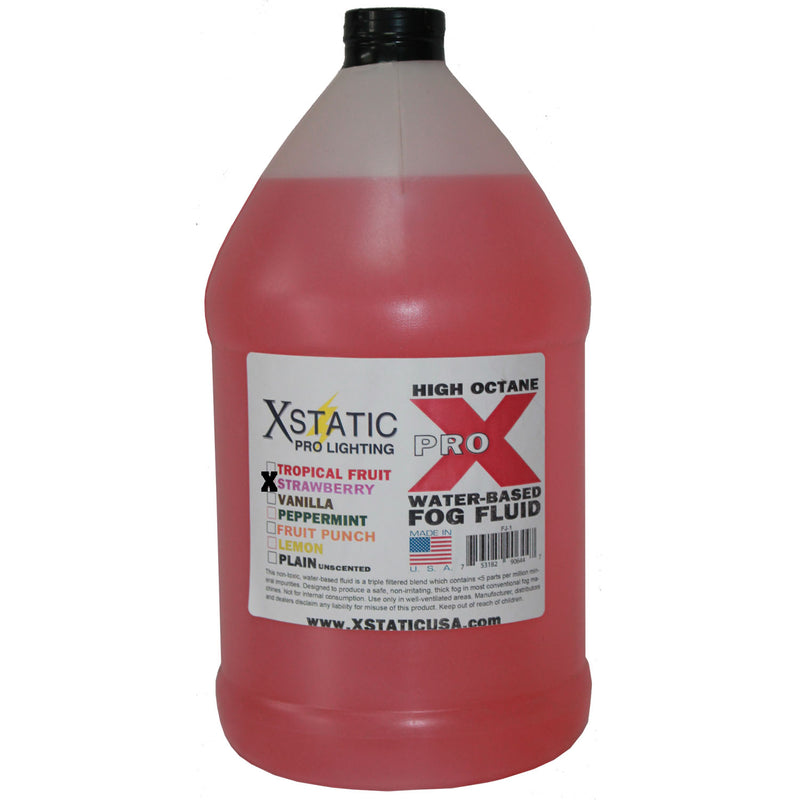 ProX FJ-1S DJ Fog Fluid Water Based Fog Machine Liquid Replacement 1 Gallon (Strawberry)