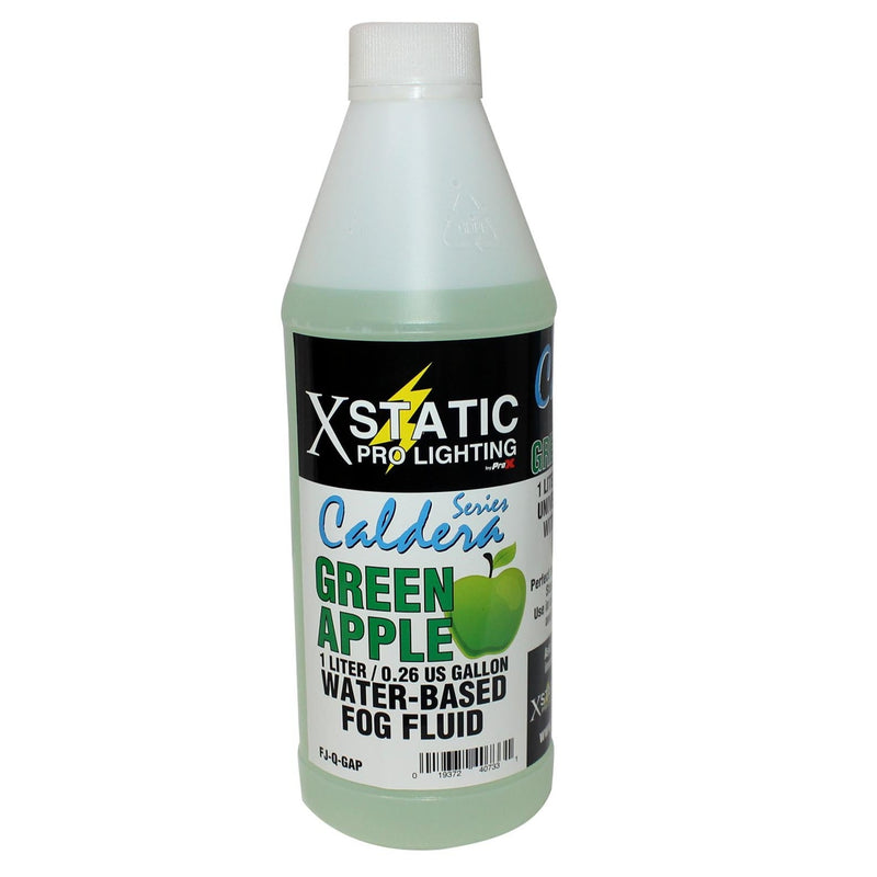 ProX FJ-Q-GAP DJ Fog Fluid Water Based Fog Machine Liquid Replacement 1 Quart (Green Apple)