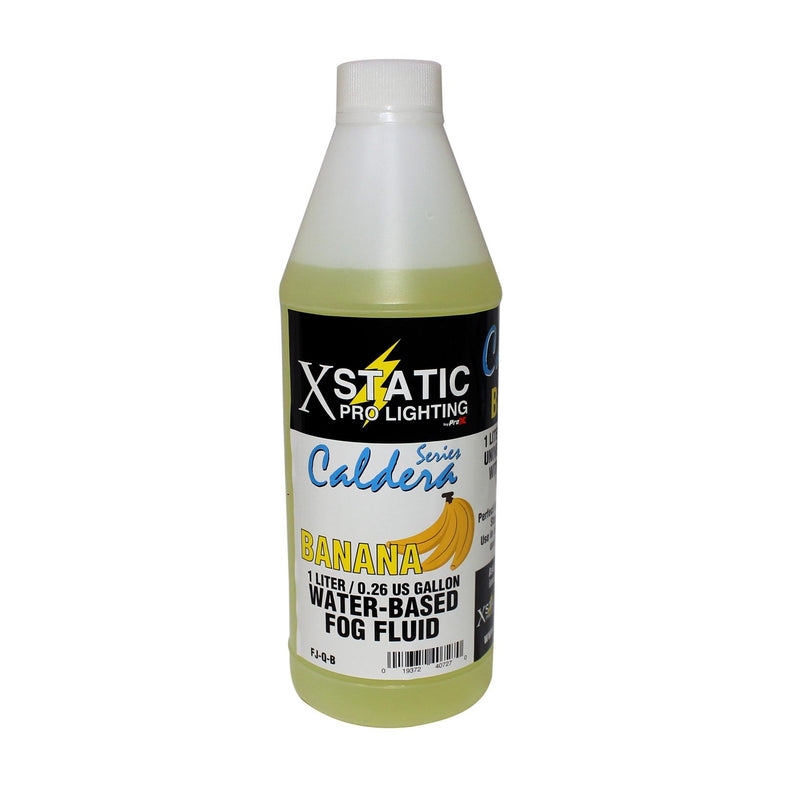 ProX FJ-Q-B DJ Fog Fluid Water Based Fog Machine Liquid Replacement 1 Quart (Banana)