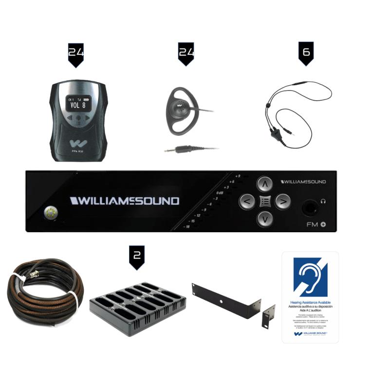 Williams AV FM 558-24 PRO FM+ PRO System Package (24 R38 receivers)