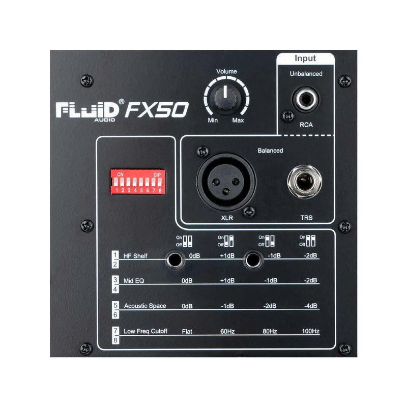 Fluid Audio FX50 Coaxial Bi-Amps Studio Monitor (Single) - 5"