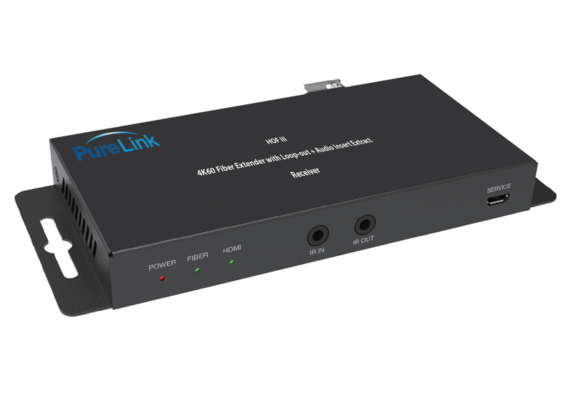 PureLink HOF III TX/RX 4K60 4:4:4 Fiber Extender w/Loop Out & Audio Insert/Extract