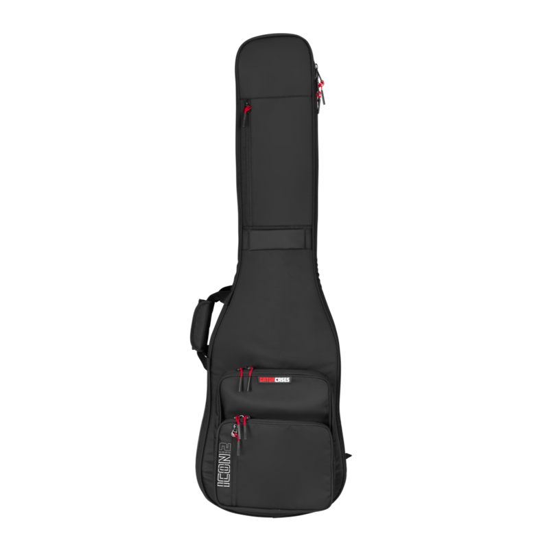 Gator G-ICONTTBASS-BLK Icon Take Two Series High Quality Gig Bags For 2 Bass Guitars