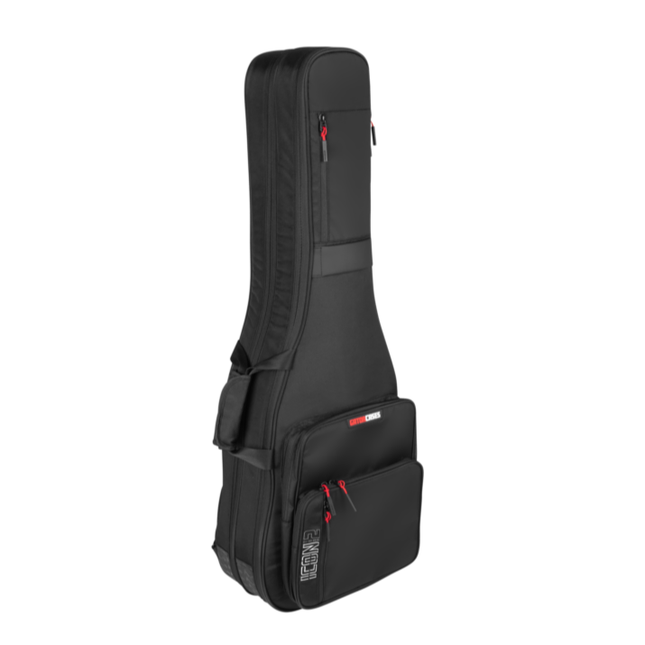 Gator G-ICONTTELEC-BLK Icon Take Two Series High Quality Gig Bags For 2 Electric Guitars