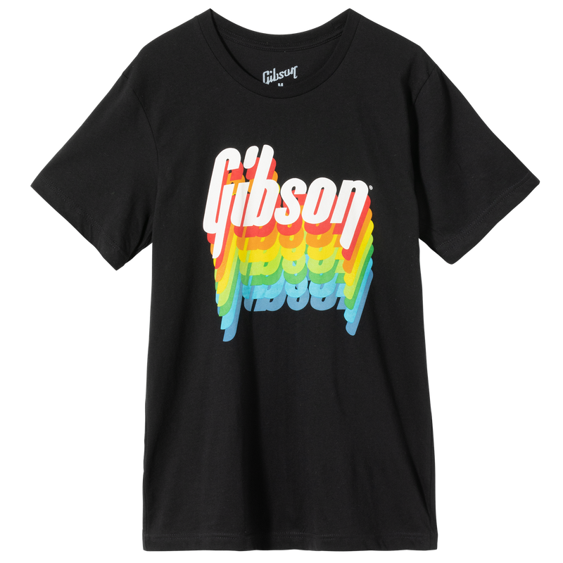 Gibson GTS-RNBW-BLK-SM Rainbow Tee - Petit