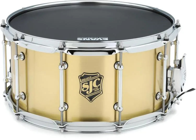 SJC Drums GOLIATH Bell Brass Snare Drum (Brushed Bell Brass) - 7" x 14"