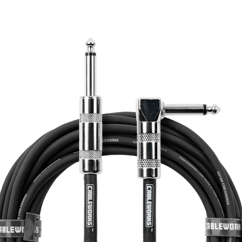 Gator GCWB-INS-20RA Backline Series Straight/Right Angle Instrument Cable - 20ft