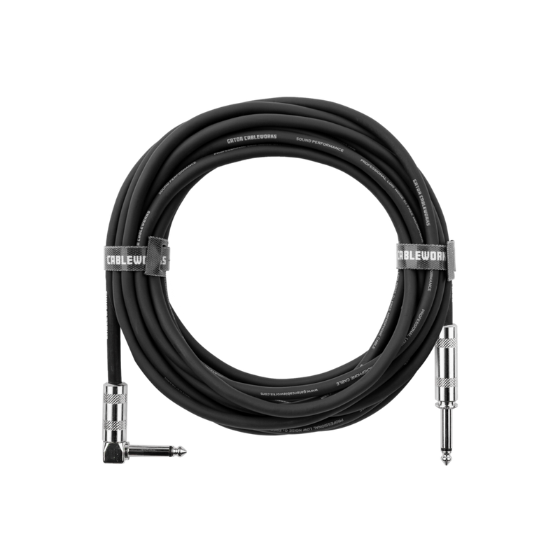 Gator GCWB-INS-20RA Backline Series Straight/Right Angle Instrument Cable - 20ft