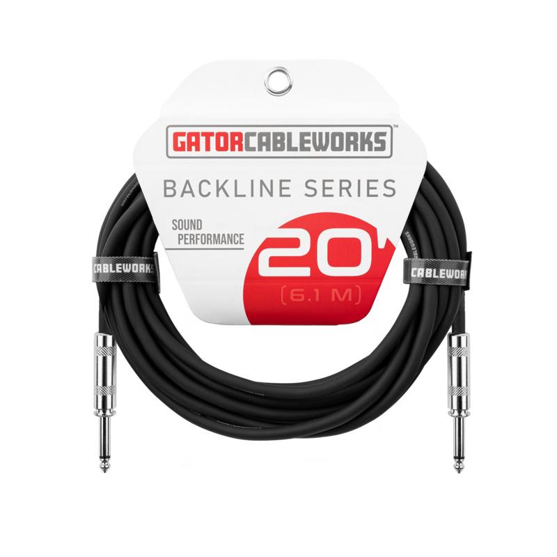 Gator GCWB-INS-20 Backline Series Straight/Straight Instrument Cable - 20ft