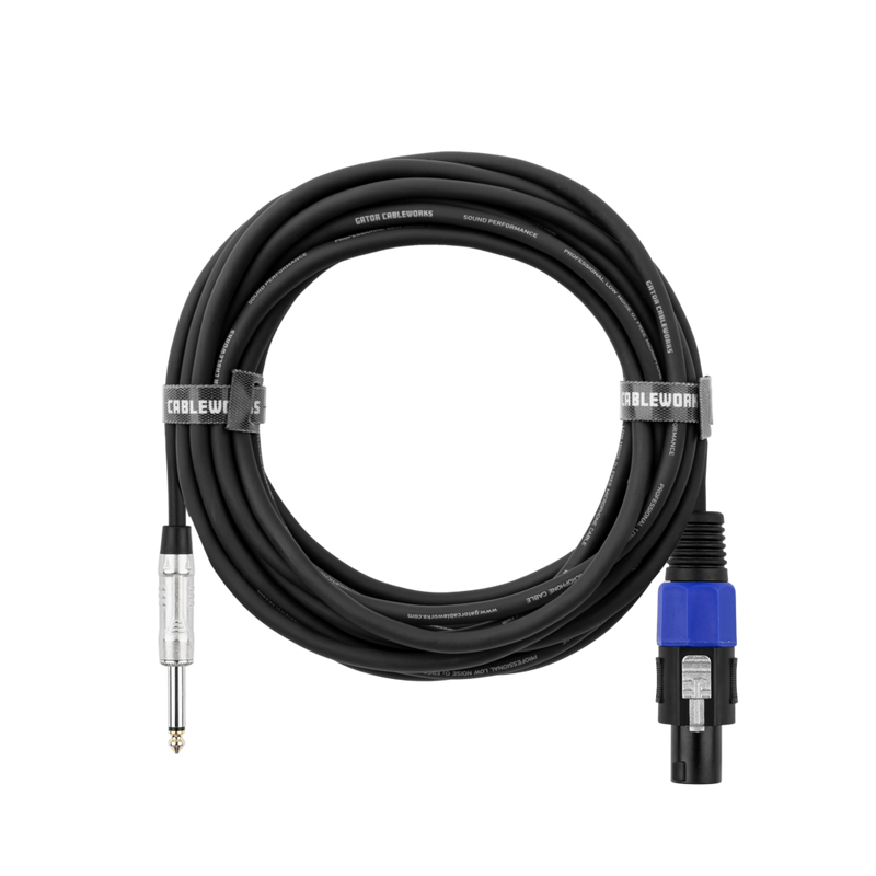 Gator GCWB-SPK-10-1TL Backline Series TS to Twist Lock Connector Speaker Cable - 10ft