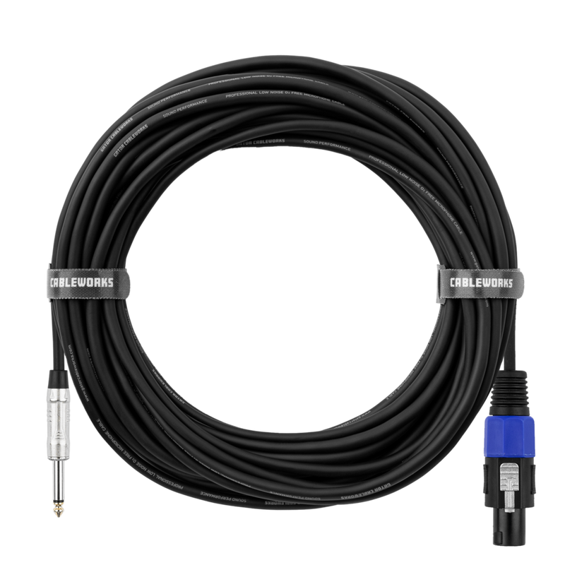 Gator GCWB-SPK-50-1TL Backline Series 1/4" TS To Twist Lock Connector Speaker Cable - 50ft