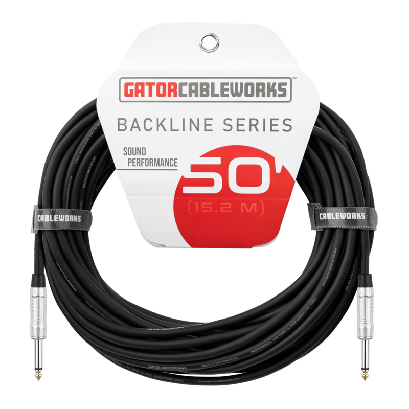 Gator GCWB-SPK-50 Backline Series 1/4" Straight TS Speaker Cable - 50ft