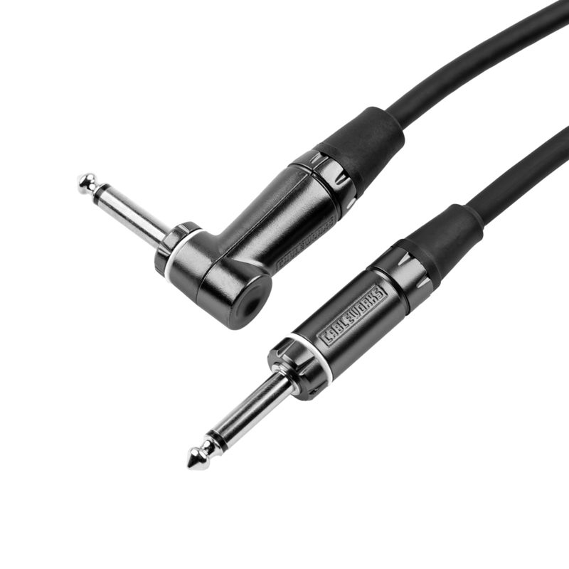 Gator GCWC-INS-30RA Composer Series 1/4" Straight To 1/4" Right Angle Instrument Cable - 30ft
