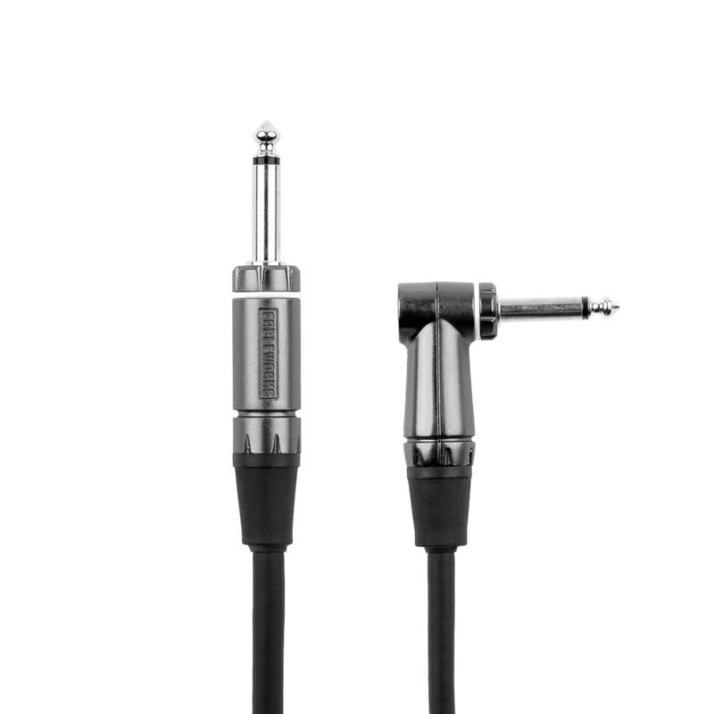 Gator GCWC-INS-30RA Composer Series 1/4" Straight To 1/4" Right Angle Instrument Cable - 30ft