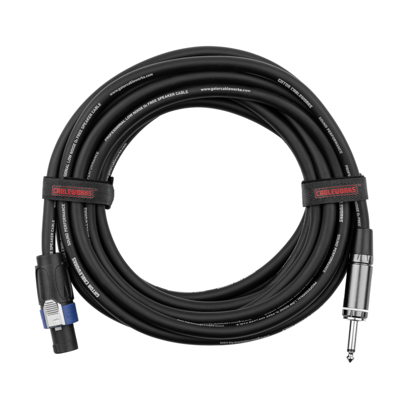 Gator GCWC-SPK-10-1TL Composer Series 1/4" TS To Twist Lock Connector Speaker Cable - 10ft