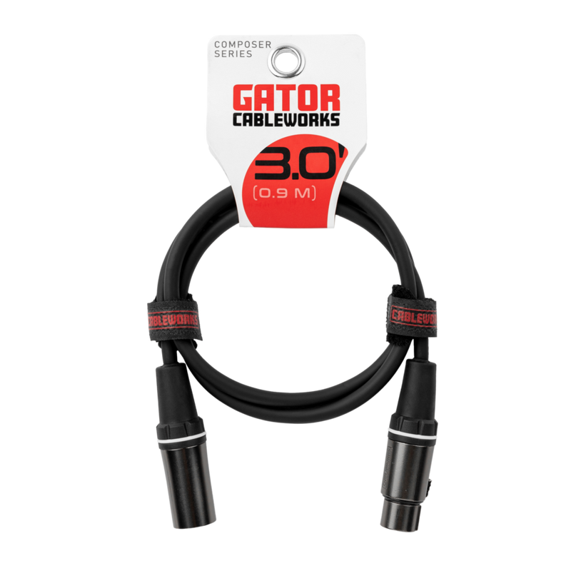 Gator GCWC-XLR-03 Composer Series XLR Microphone Cable - 3ft