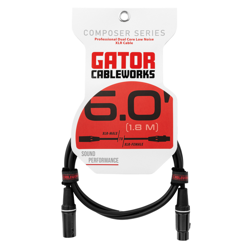 Gator GCWC-XLR-06 XLR Microphone Cable - 6ft
