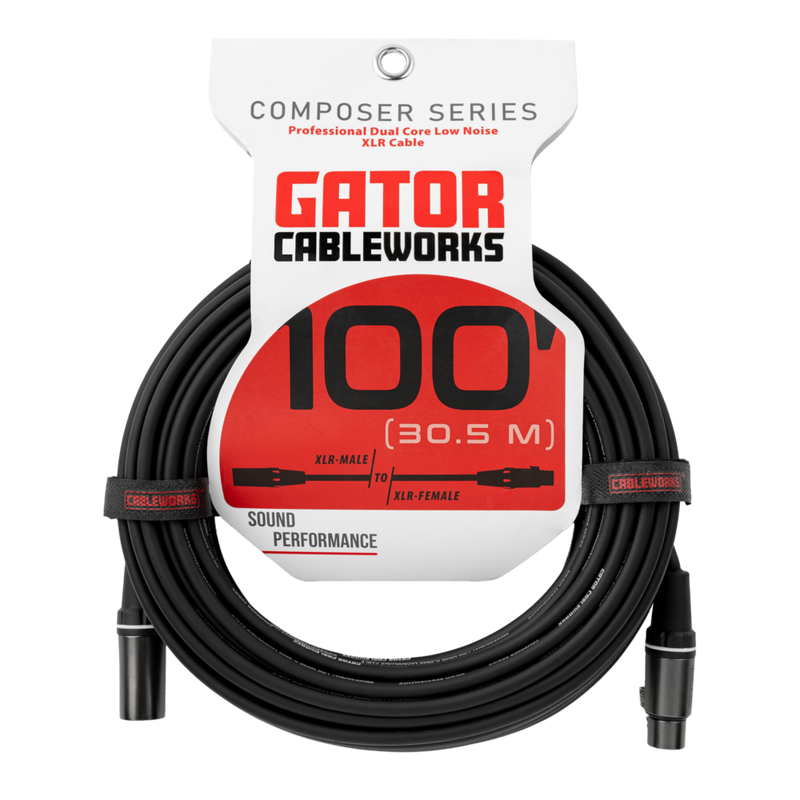 Gator GCWC-XLR-100 Composer Series XLR Microphone Cable - 100ft