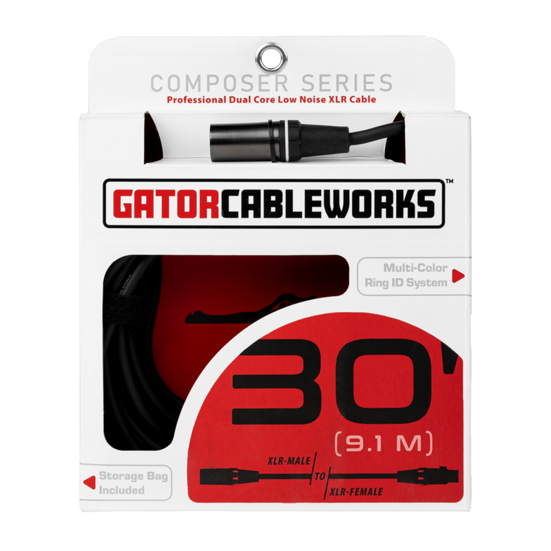 Gator GCWC-XLR-30 Composer Series XLR Microphone Cable - 30ft