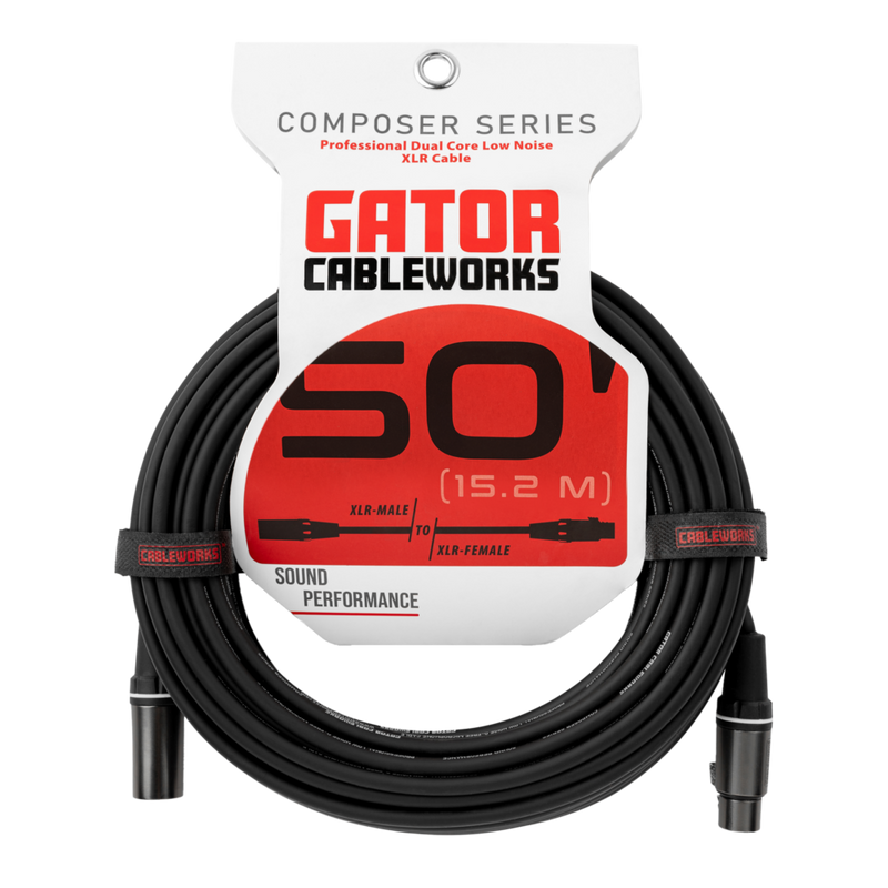 Gator GCWC-XLR-50 Composer Series XLR Microphone Cable - 50ft