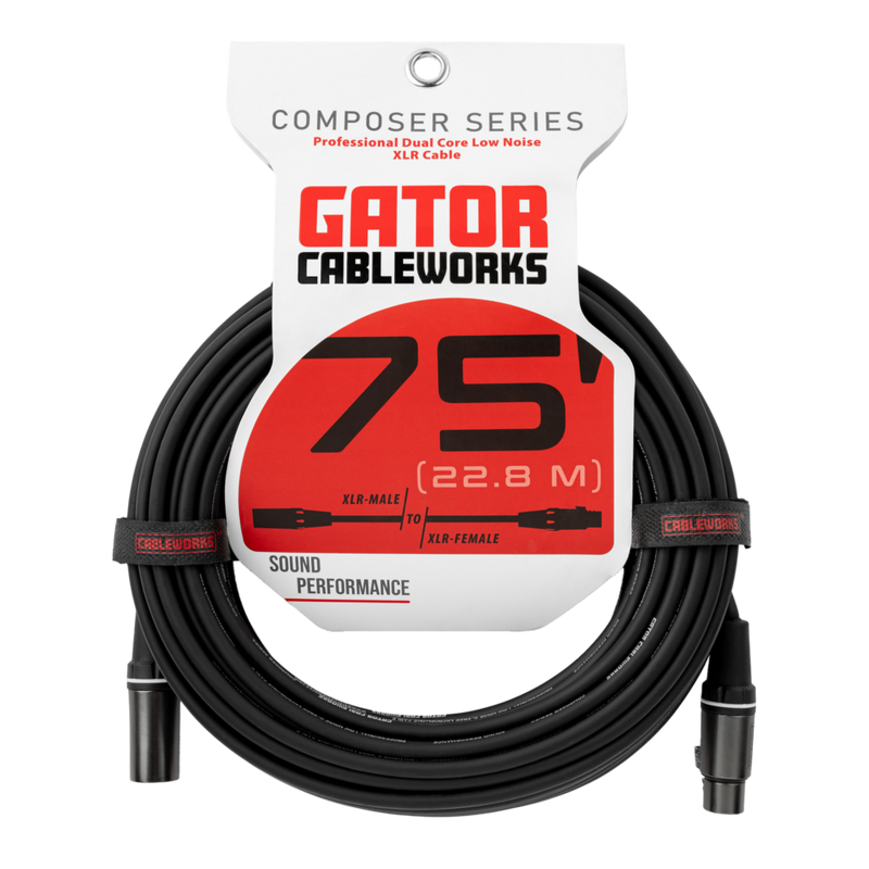 Gator GCWC-XLR-75 Composer Series XLR Microphone Cable - 75ft