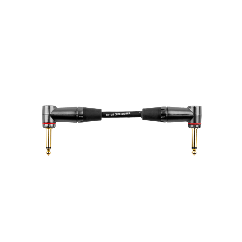 Gator GCWH-INS-6INRA Headliner Series 1/4" Right Angle Patch Cable - 6in