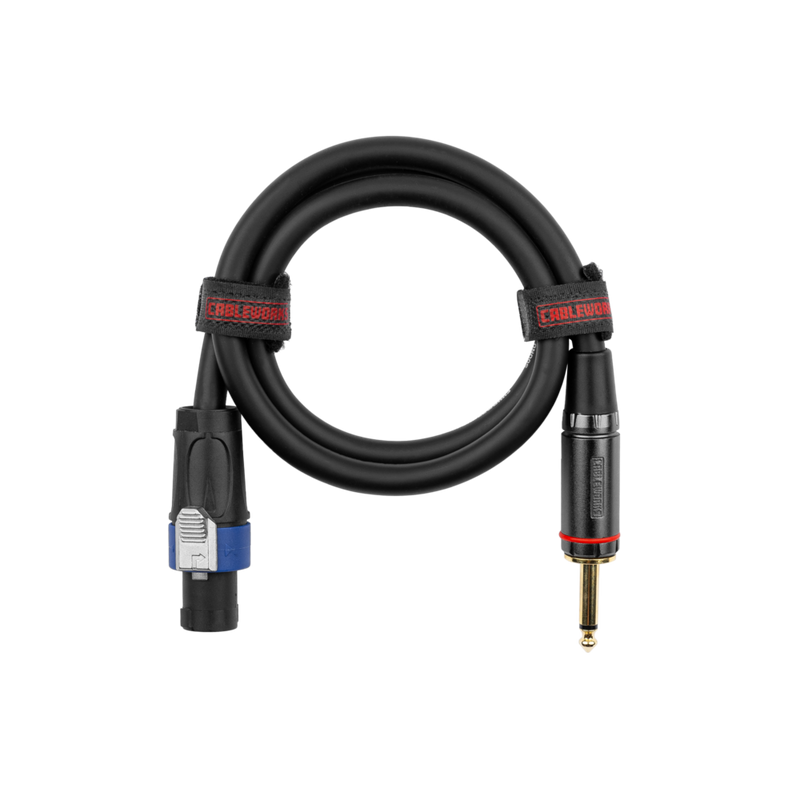 Gator GCWH-SPK-03-1TL Headliner Series 1/4" TS to Twist Lock Connector Speaker Cable - 3ft