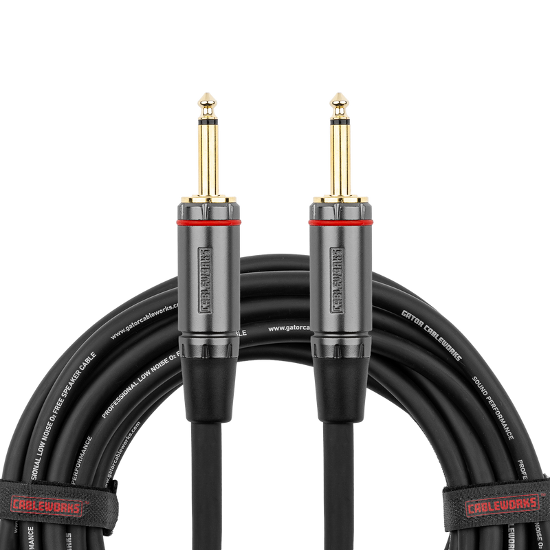 Gator GCWH-SPK-03 Headliner Series 1/4" Straight TS Speaker Cable - 3ft