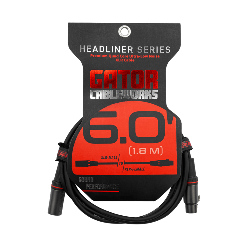 Gator GCWH-XLR-06 Headliner Series XLR Microphone Cable - 6ft