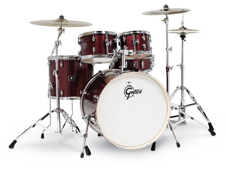 Gretsch Energy Kit de batterie 5 pièces avec cymbales Zildjian - Ruby Sparkle