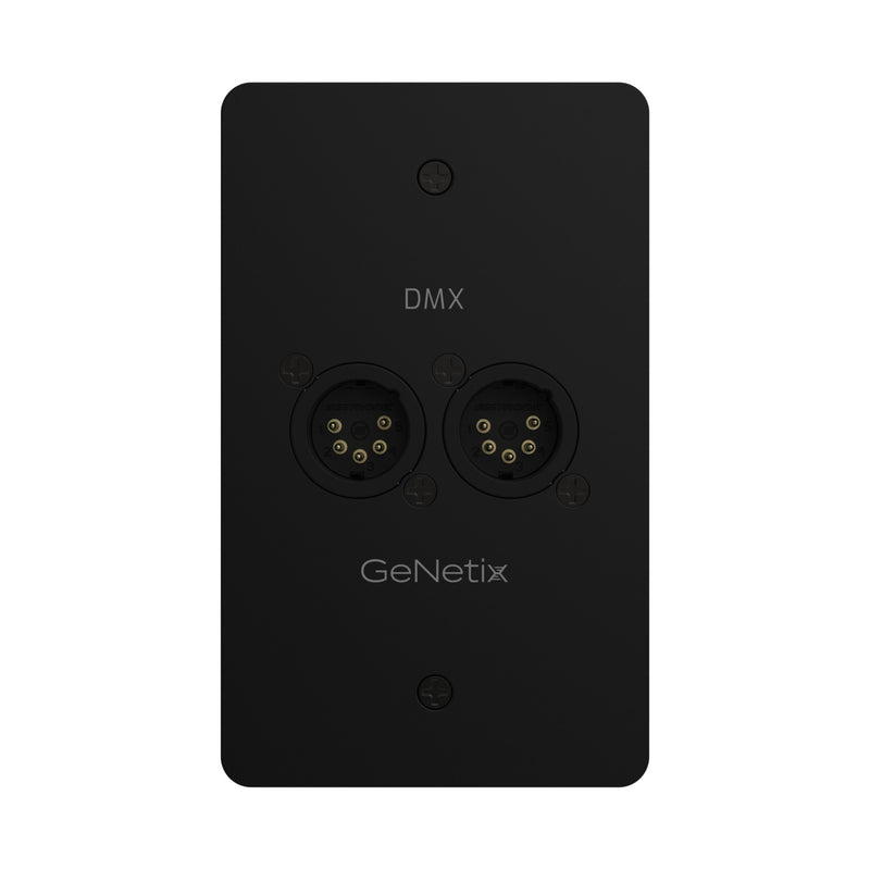Chamsys GENETIX-DMX-DM-WP GeNetix DMX Passthrough Wall Plate (Dual Port 5-Pin Male)
